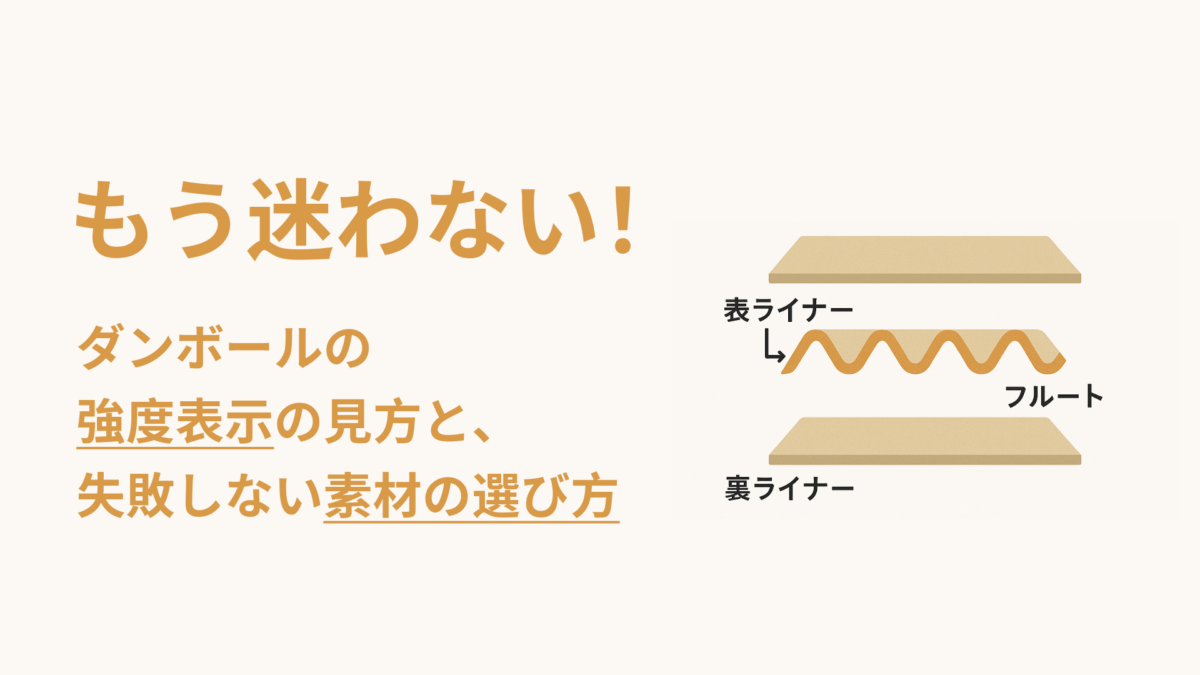 もう迷わない！ダンボールの「強度表示」の見方と、現場で失敗しない素材の選び方