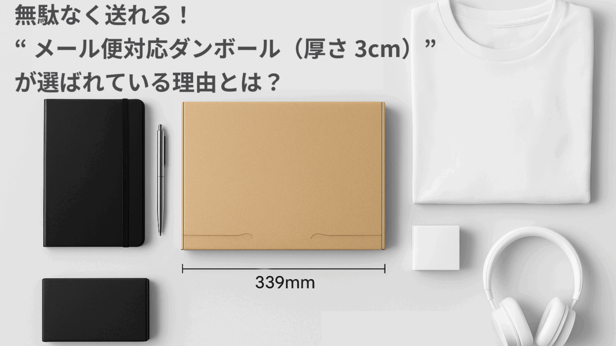 無駄なく送れる！“メール便対応ダンボール厚さ3cm”が選ばれている理由とは？