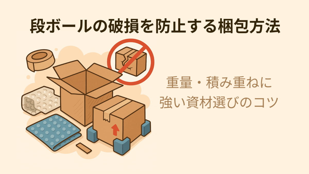 段ボールの破損を防止する梱包方法｜重量・積み重ねに強い資材選びのコツ