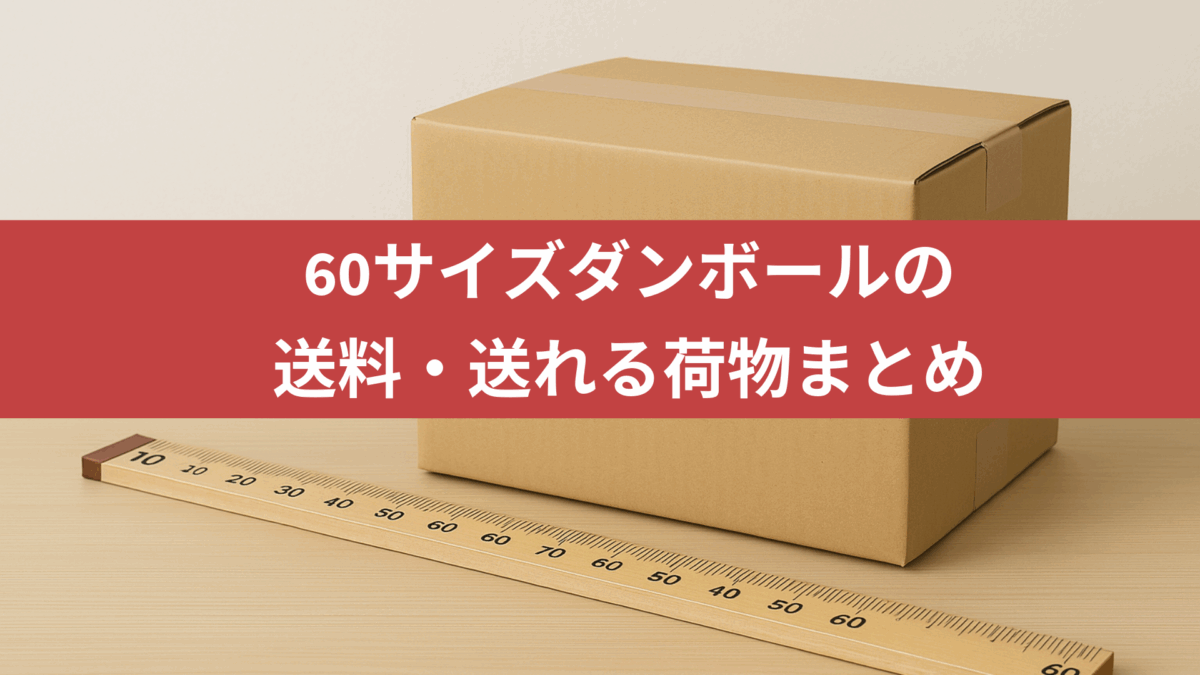 60サイズダンボールの送料・送れる荷物まとめ