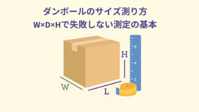 ダンボールのサイズ測り方｜W×D×Hで失敗しない測定の基本