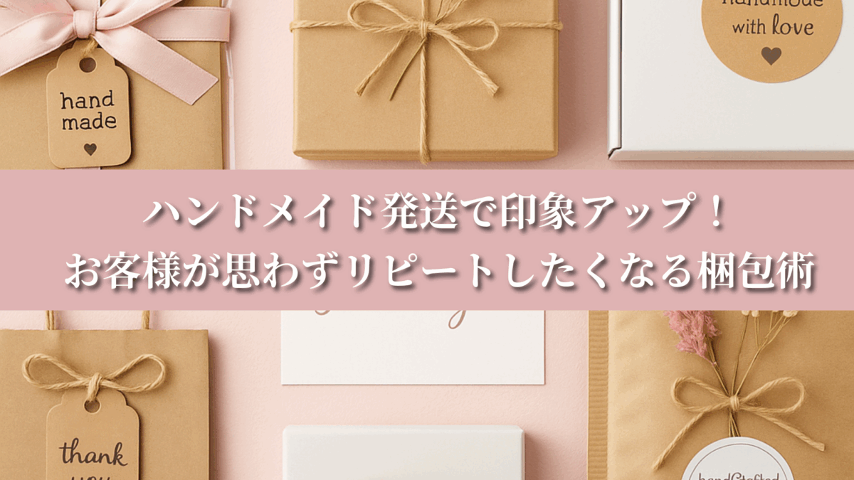 ハンドメイド発送で印象アップ!お客様が思わずリピートしたくなる梱包術