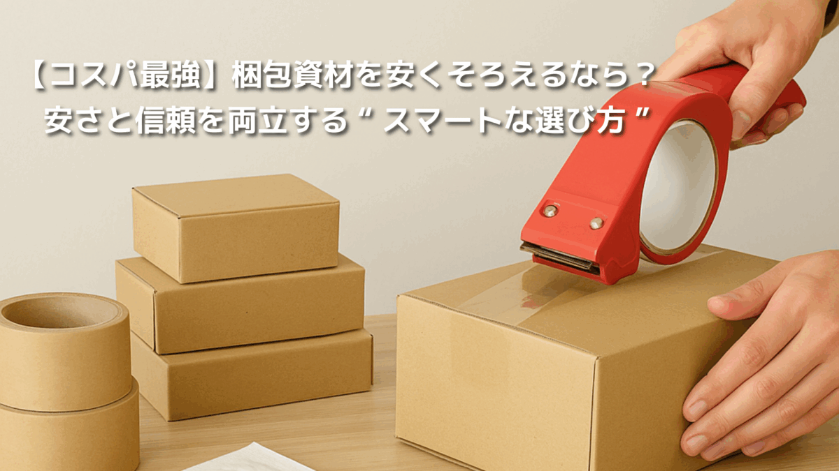 梱包資材を安くそろえるなら?安さと信頼を両立する“スマートな選び方”