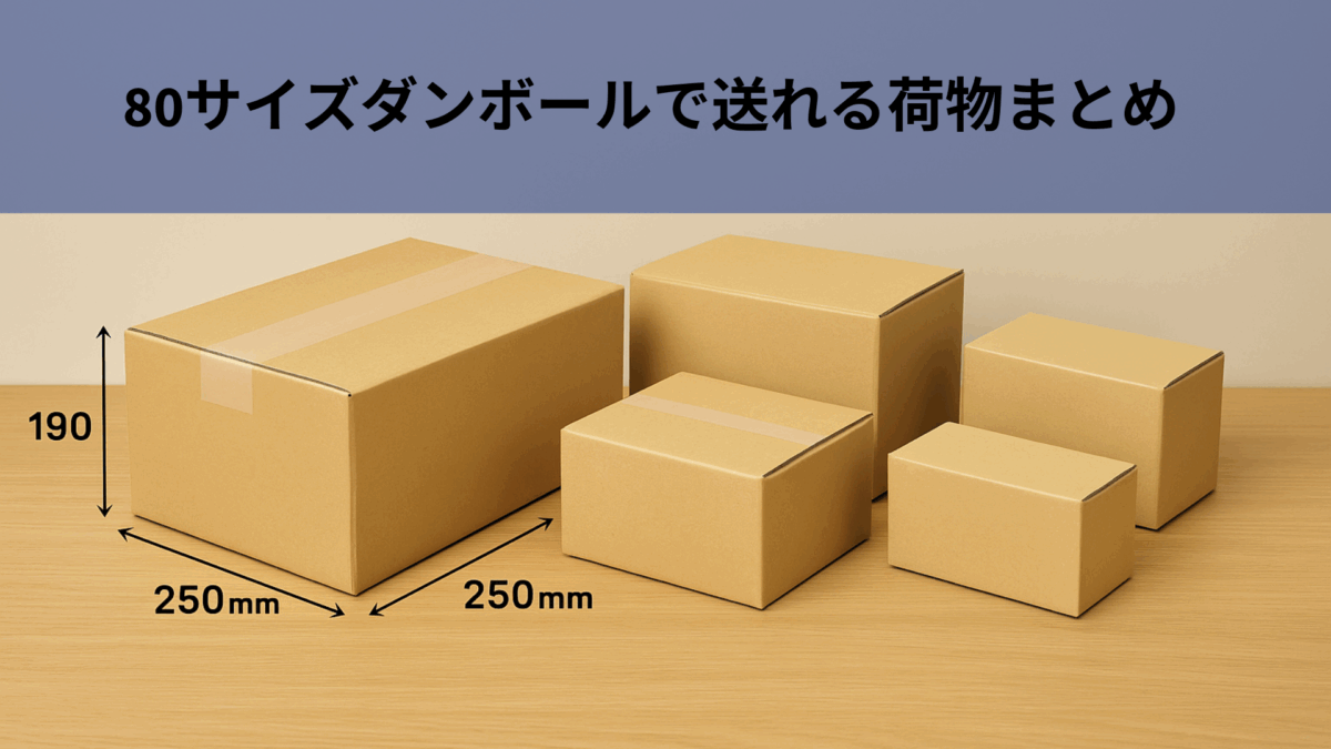 80サイズダンボールで送れる荷物まとめ｜どこで買う？ロジマートで揃うおすすめ資材も紹介