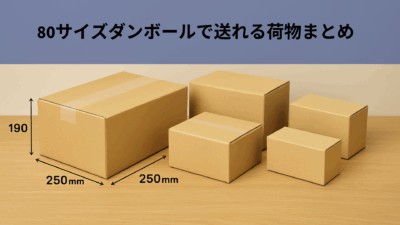 80サイズダンボールで送れる荷物まとめ｜どこで買う？ロジマートで揃うおすすめ資材も紹介