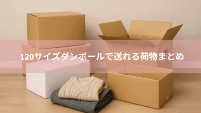 120サイズダンボールで送れる荷物まとめ