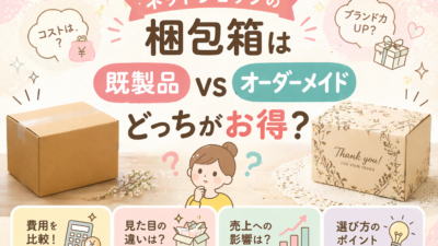 ネットショップの梱包箱は既製品とオーダーメイドどっちがお得？費用・見た目・売上で徹底比較