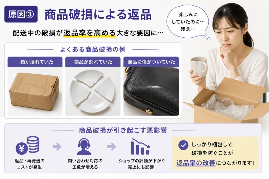 ECの返品率を下げる方法｜返品が増える原因と対策を解説 - 発送・梱包 