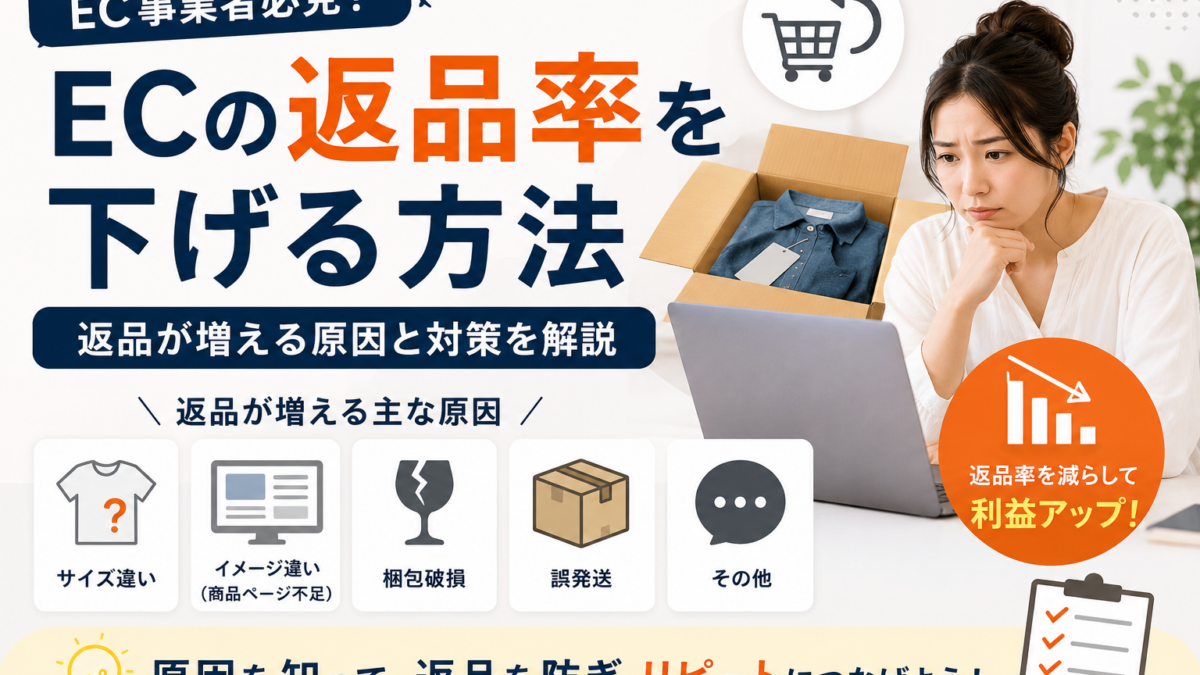 ECの返品率を下げる方法｜返品が増える原因と対策を解説