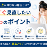 EC売上が伸びない原因とは？今すぐ見直したい5つのポイント