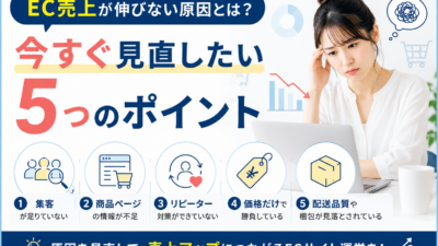EC売上が伸びない原因とは？今すぐ見直したい5つのポイント