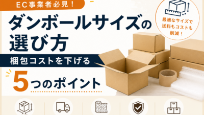 ダンボールサイズの選び方｜梱包コストを下げる5つのポイント