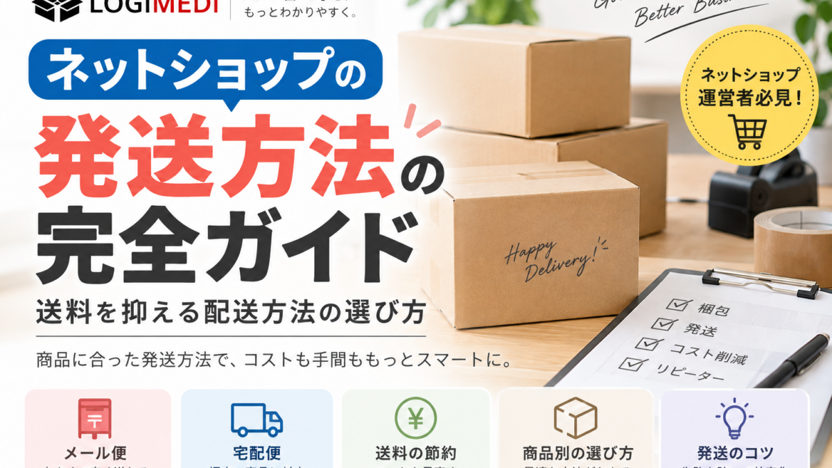 ネットショップの発送方法完全ガイド｜送料を抑える配送方法の選び方